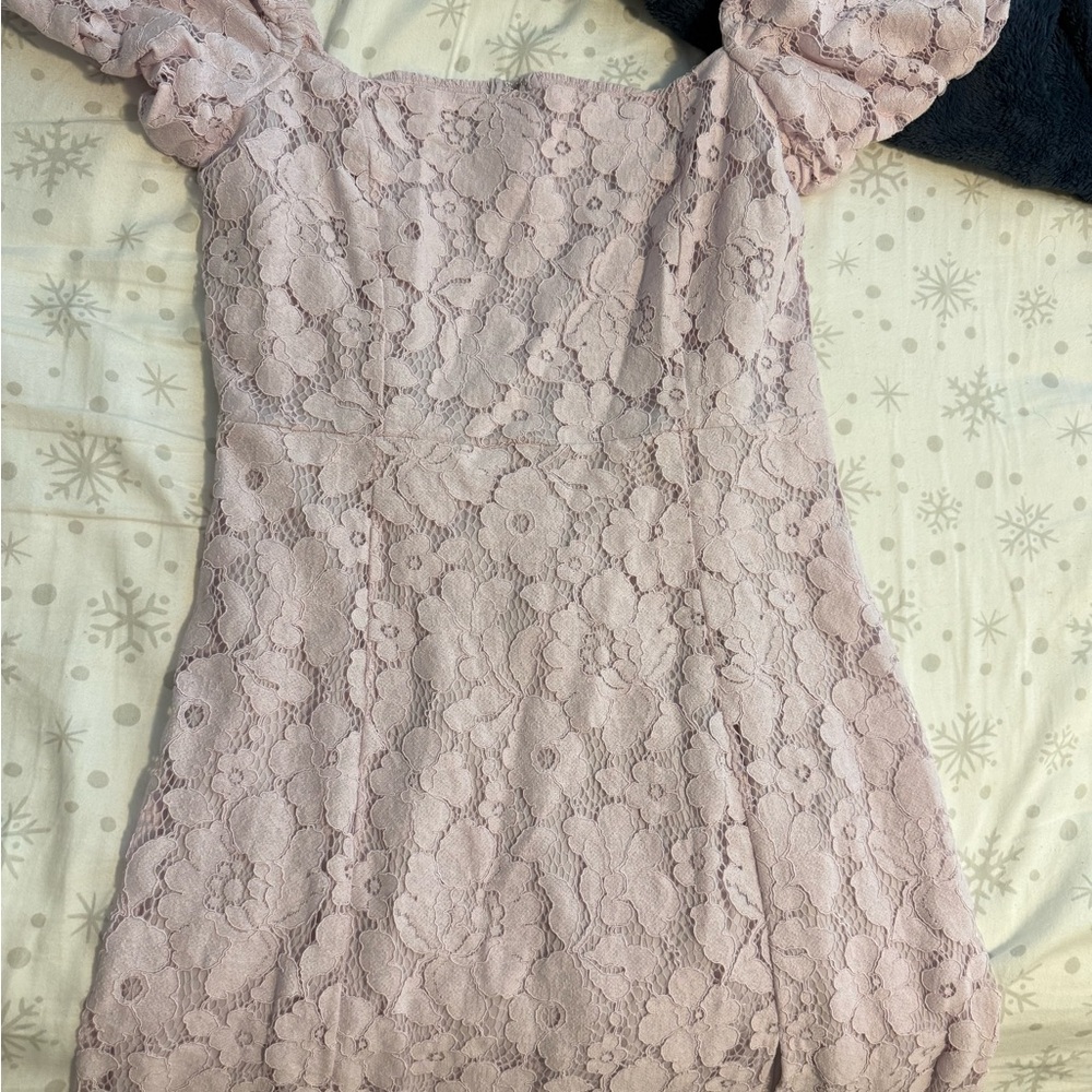 Francesca's Collections Light Pink Textured Dress